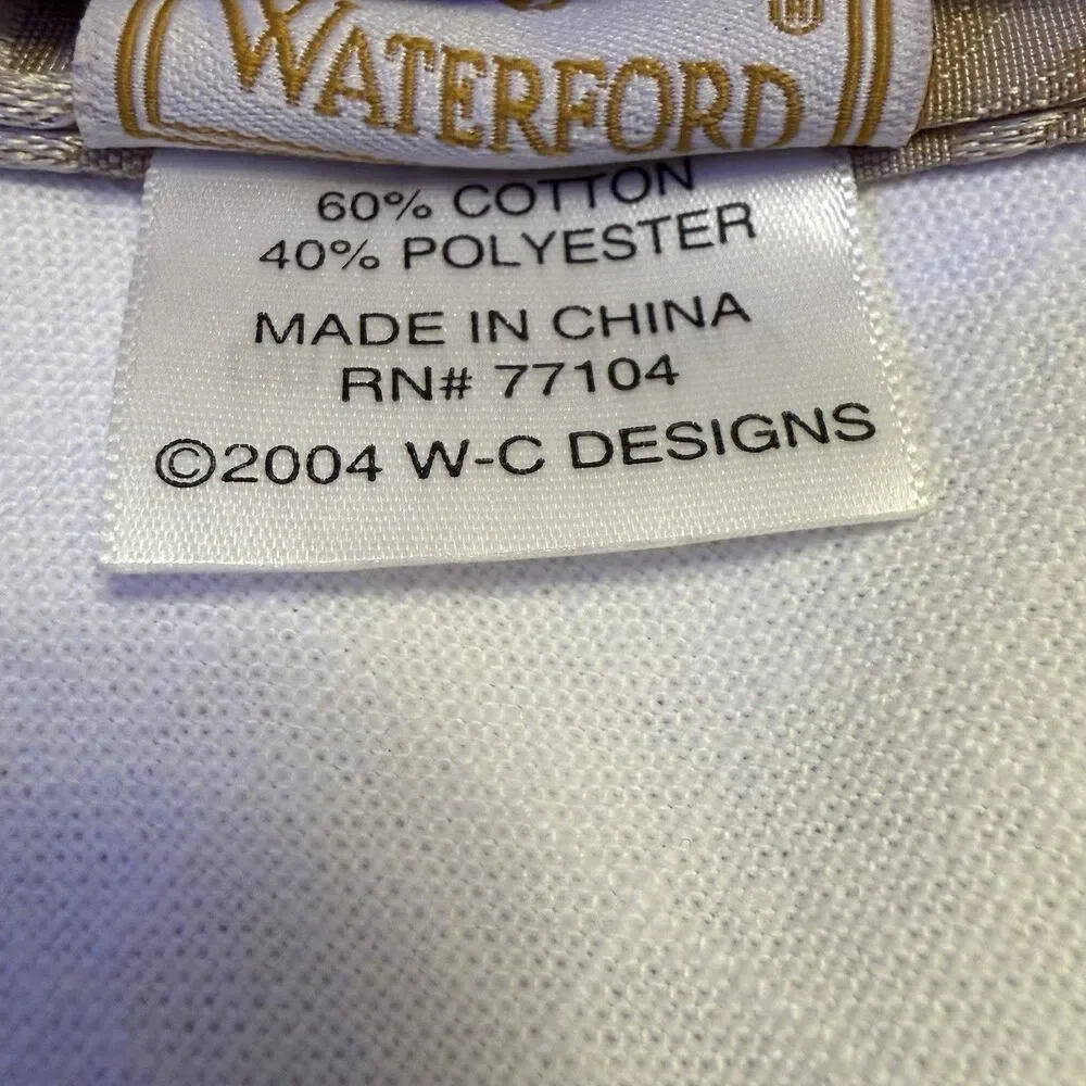 Vintage Waterford Linen Jacquard Table Runner Damask Tassel Cotton Blend 68 x 16 - Picture 7 of 7